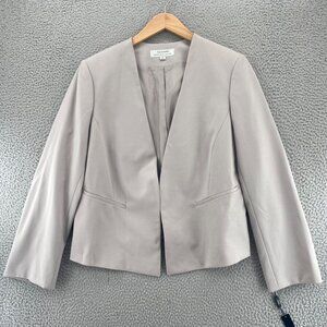 Tahari Blazer Womens 18 Plus Larry Soft Grey Pockets Jacket Office Career NWT*